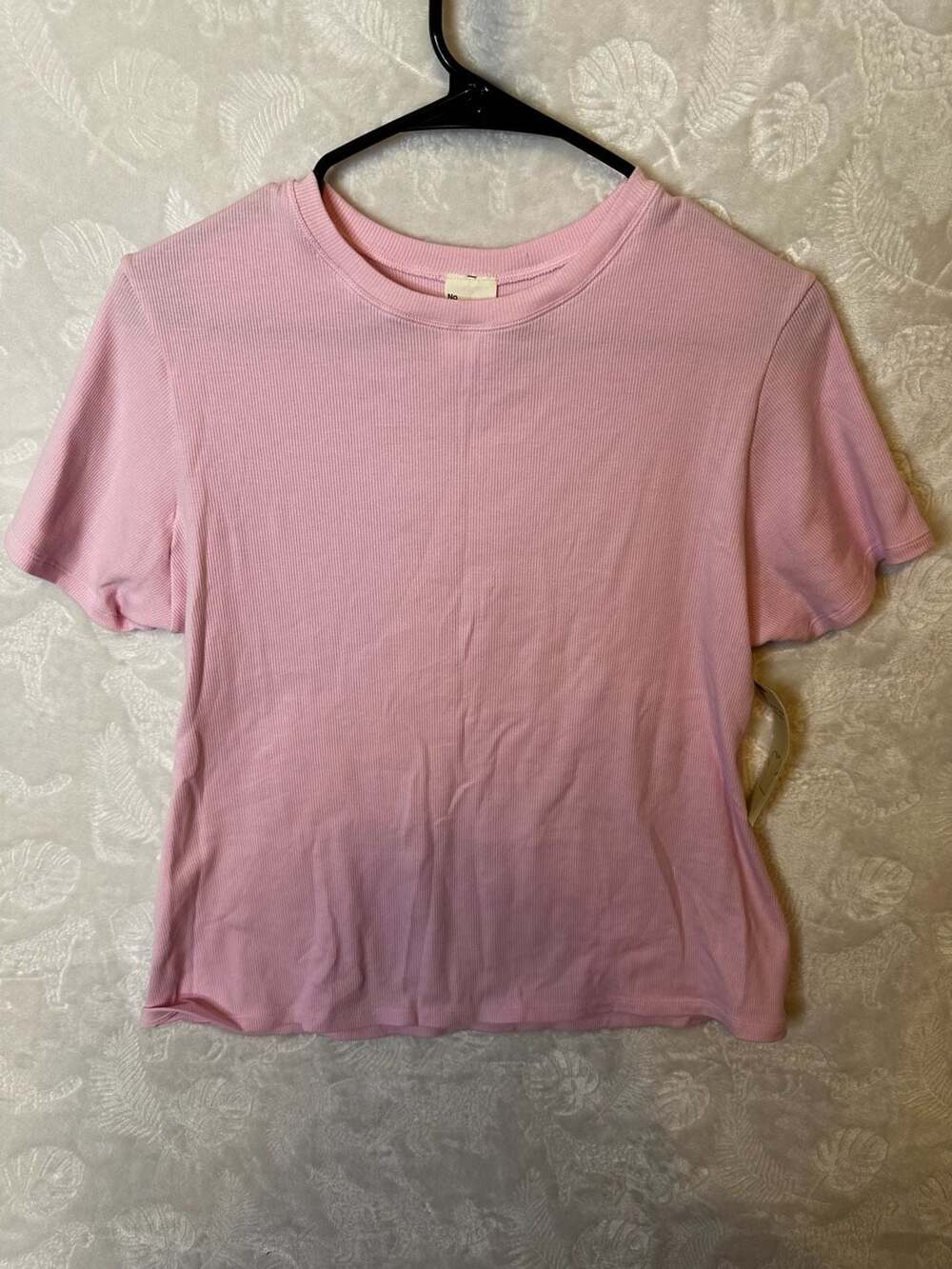 No Boundaries Pink Ribbed Crew Neck T-Shirt Size XXL (20)